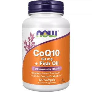 Viên uống Now CoQ10 60mg with Omega-3 Fish Oil – Hỗ trợ tim mạch tăng cường năng lượng & chống oxy hóa