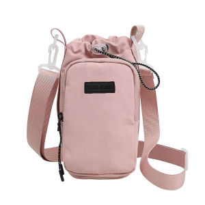 Portable Water Cup Messenger Backpack With Phone Pocket Bag Outdoor Sports Holder Tumbler Bag Water Bottle Carrier Bag
