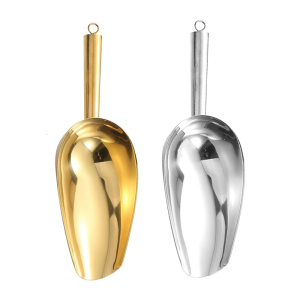 Durable Nonrust Steel Ice Scoops For Freezers And Ice Bucket With Ergonomic Handle Kitchen Tool Freezers Ice Scoops