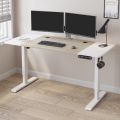 【Limited time discount】Mxtark 55 inches Electric Desk 1.4M Electric Standing Desk Single Motor Desk  Height Adjustable Stand  Desk Laptop Table Adjustable Desk with  wheels. 