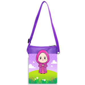 Sling 3D Anak Muslim Tas Selempang 2 Ruang Anak Suvenir Souvenir Kegiatan Islami TPA TPQ Remaja Masjid Islam