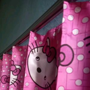 Gorde hordeng hello kitty / gorden jendela hello kitty / gorden pintu karakter / hordeng hello kitty pintu / hordeng jendela lebar 1 meter panjang 2 meter