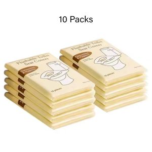 10pcs/sheets Flushable Travel Disposable Toilet Seat Covers for Adults Kids Training