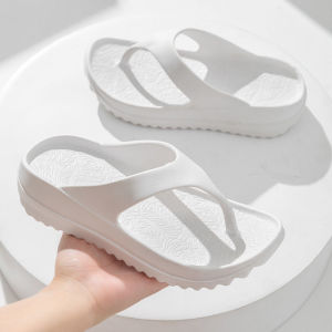 [Free Shipping] WomenS Fashionable Outdoor Flip-Flops Soft-Soled Suitable For Couples MenS Beach Sandals With Thickened Wedge Heels