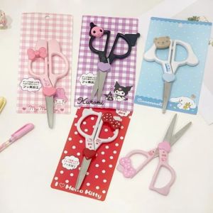 Kawaii Sanrio Scissors Hello Kitty My Melody Kuromi Cartoon Portable Multifunction Girl&Child Art Designing Paper Cutter Knife Gifts