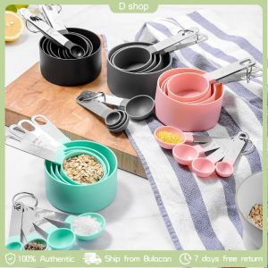 12pcs Stainless Steel Measuring Cups and Measuring Spoons Set Kitchen Baking Tools with Scale