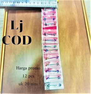 12 pcs anting serbaguna 3 pilihan warna stainless steel bisa bayar ditempat COD.