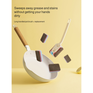 Pot Wash Brush Replaceable Dishwasher Cleaning Reusable Effective Washable Safety High Efficiency