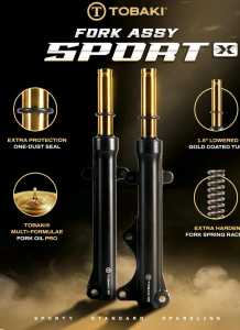 TOBAKI-X Fork SPORT Lowered 1.5 | Y15 NVX Y16 LC135 5S 4S V8 Fi | Y15ZR Y16ZR NVX155 V2 STD Cutting