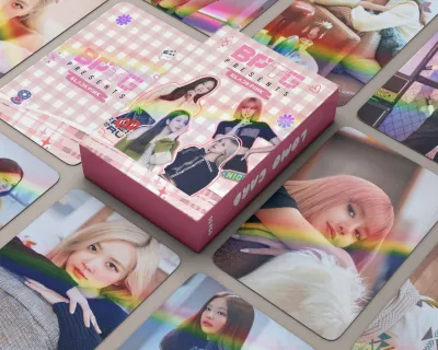 Lomo card BlackPink Hologram Thẻ bo góc The Girls The Game có ảnh Concert Hà Nội Việt Nam - Cầm Micro Dơ Hi