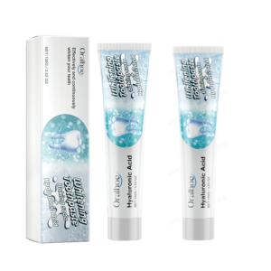 Hyaluronic Acid Brightening Toothpaste Freshens Breath Reduces Plaque Dual-Effect Whitening Toothpaste Oral Care
