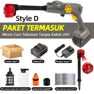 Portable Cordless High Pressure Car Washer Spray Gun 300W 24V Motor Washing Cleaner