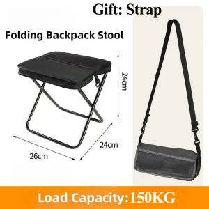 🔥 Small Camping Chair With Storage Bag Folding Chair Ultralight Durable Portable Beach Fishing Chair Outdoor