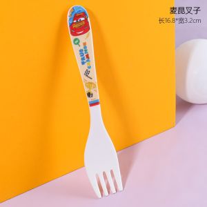 Disney Disney Childrens Tableware Spoon Fork Dinner Plate Drinking Congee Soup Bowl Frozen McQueen Car 2024 New Style