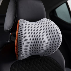 Ergonomic Lumbar Support Pillow Breathable Memory Foam Lower Back Pillow Car Headrest Neck Waist Cushion Relieve Back Pain 腰椎支撑枕