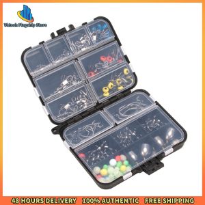 Vktech Space Bean Swivel Pin Fishing Tackle Box 162Pcs Sinker with Ring Carp Tackle Boxes for Outdoor Fishing Accessories