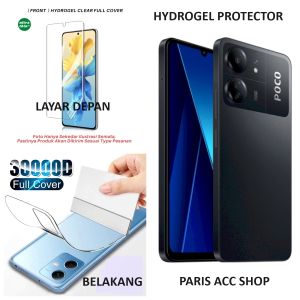 ANTI GORES XIAOMI POCOPHONE POCO C65 NFC X6 5G M6 PRO HYDROGEL FULLSET DEPAN BELAKANG ANTI GORES JELLY - Clear FRONT AND BACK SCREEN PROTECT LAYAR BELAKANG