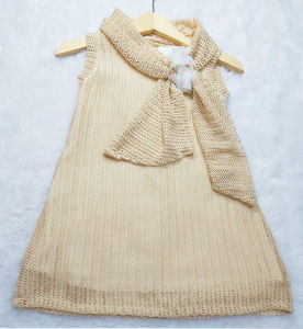 ABELLE Dress Plisket Tile Glitter (GRATIS SYAL CANTIK) utk Anak Perempuan 1-7thn