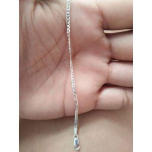 child bracelet 2mm kadena silver 5.8" (pambata/manipis) 92.5 Italy silver jewelry (TUNAY NA SILVER)