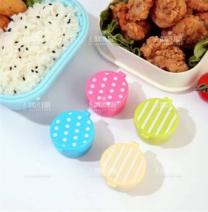 4pcs/set Mini Sauce Container Bento Sauce Container Seasoning Case Condiment Case卡通便当酱料盒迷你调料盒