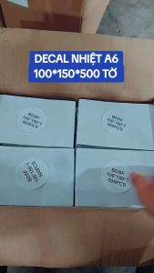 📦 Giấy In Nhiệt Decal A6 100 x 150 mm Tệp 500 Tem In Bill TMĐT Có Sẵn Lớp Keo Tự Dính PVN3854