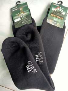 HARGA GROSIR-KAOS KAKI TNI POLRI WARNA HITAM UKURAN PANJANG BAHAN BAGUS ELESTIS