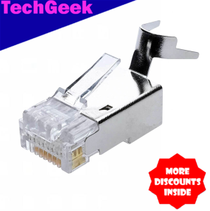 TG CAT7 Metal Shielded Gold-Plated RJ45 Modular Plug Network Ethernet Connector (8pcs)