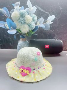 Mũ vành tròn ren trái tim Quảng Châu cao cấp dễ thương cho bé gái 2-5 tuổi