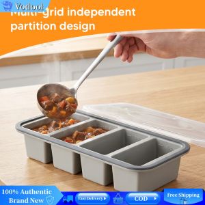 [Vodool Brand Center] Large Ice Cube Tray Stackable Silicone Soup Freezer Freeze Preservation Mould Home Kitchen Tools
