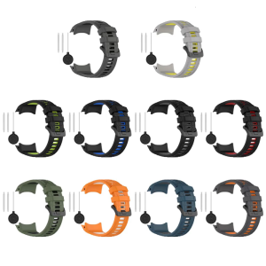 Breathable Band Silicone Belt Replacement Double Color Wriststrap Quick Release Sweatproof Belt for 3 45mm 50mm
