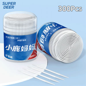 Super Dee 300 Pcs/Set Double-Headed Flosser Toothpicks Interdental Brush Oral Cleaning Gum Hygiene Teeth Care Sticks Disposable2026