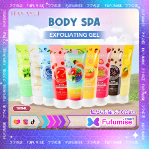 HANASUI Body Spa Exfoliating Gel 180ml | Gel perontok daki bolot | Vita 8 Complex | 10 Detik daki rontok! | Kemasan Terbaru