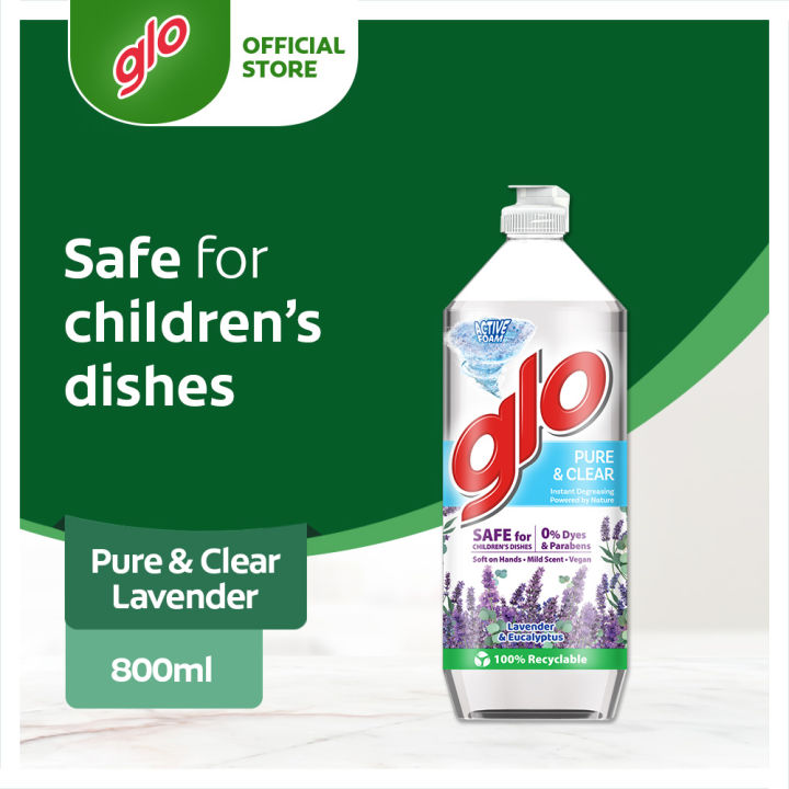Glo Pure & Clear Lavender & Eucalyptus Dishwashing Liquid 800ml Lazada