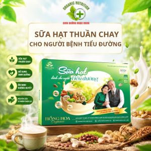Sữa Hạt Dành Cho Người Tiểu Đường Hồng Hoa Organic Bổ Sung Dinh Dưỡng Ổn Định Đường Huyết Hộp 900G