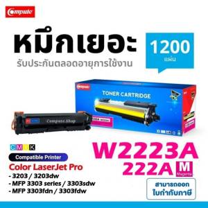 COMPUTE ตลับหมึก W2220A BK C M Y Toner HP 222A สำหรับเครื่อง HP Color Laser Pro 3203 3203dw MFP 3303 3303sdw 3303fdn 3303fdw สีสวย พร้อมใช้