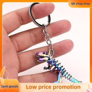 ✨QK shop✨ 1PC Alloy Colorful Skeleton Dinosaur Key Chain Holiday Gift Pendant Key Chain Car key Bag Charm Accessories