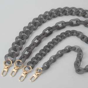 New Fashion Woman Bag Accessory Detachable Parts Chain Luxury Grey Matte Crossbody Strap Women Cute Acrylic Shoulder Bag Handle Chains