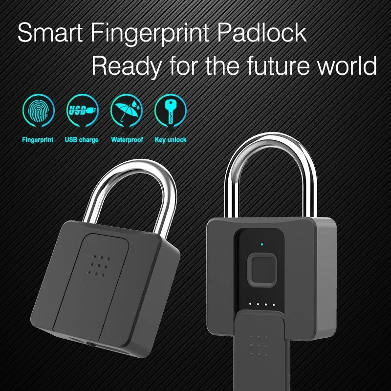 elinkSmart padlock กุญแจล็อคลายนิ้วมือ มัลติฟังก์ชั่นสมาร์ทคีย์