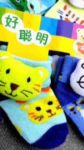 KAOS KAKI BAYI BONEKA KAOS KAKI BABY 0-12 BULAN KARAKTER LUCU 3D 3IN 1