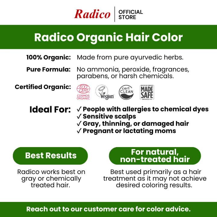Radico Color RADICO Hair Color (CMO-SOFTBLACK100G) | LineaOrganica | Lazada Philippines