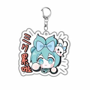 Hatsune Miku Cute acrylic keychain Princess bag pendant A gift for a friend