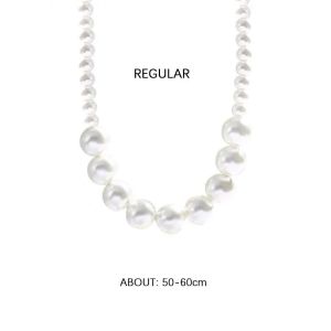 Baroque Style Big Pearl Necklace For Women White Statement Jewelry Choker Collar Collarbone Chain