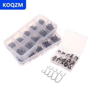 [COD] KOQZM 100-500 cái móc câu cá đặt thép carbon cao sắc nét bền thép gai fishhook đá thiết bị câu cá thiết bị giải quyết phụ kiện