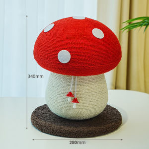 [🐾RedPanda]รูปร่างเห็ด แผ่นเกาแมว แร็คปีนแมว แมวขีดข่วนโพสต์ ป่านศรนารายณ์ ของเล่นแมว คณะกรรมการขีดข่วนแมว ทนต่อการขีดข่วน ขนาดใหญ่