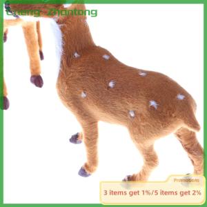 Cneng Christmas Simulation Plush Reindeer Xmas Elk Plush TOY New Year Decorations