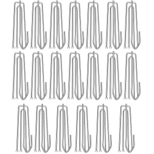 20Pieces Stainless Steel Curtain Hook Four Prongs Folding Hook for Stable Shower Curtain Hanging