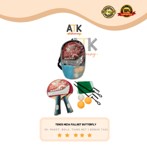 Bat / Bet Tenis Meja Butterfly Ping Pong Set Isi 2 Lengkap Net Tiang murah atk