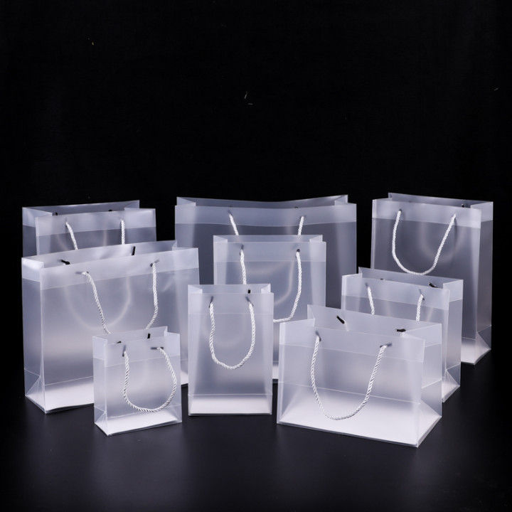 Plastic PVC Transparent Bags Souvenir Tote Bag "THREE