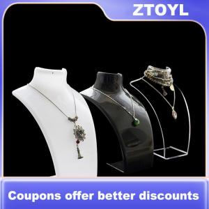 【ZTOYL】 Mannequin Bust Jewelry Display Rack Necklace Display Holder Jewelry Organizer For Ear Stud Earrings Stand Necklace Chain