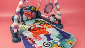 Baby Music Rack Play Mat with Piano Keyboard Early Education Gym Crawling Game Pad Toys